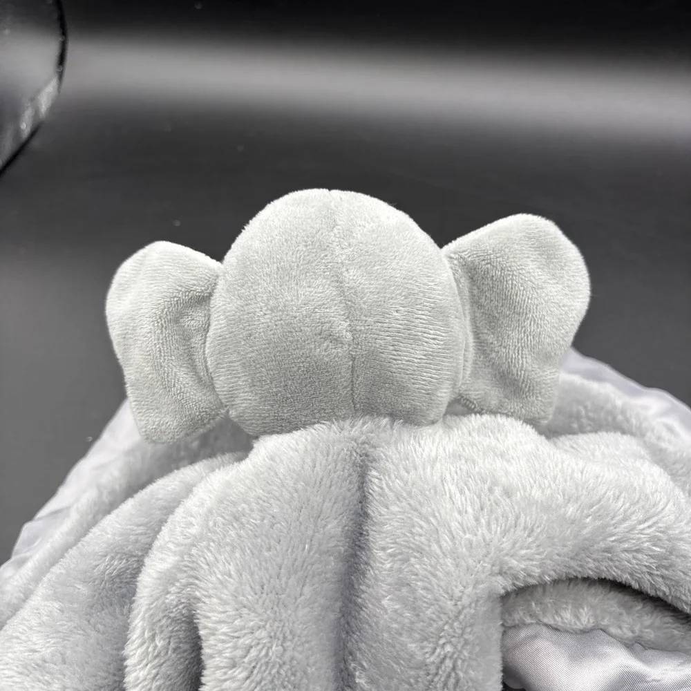Carters Gray Elephant Plush Lovey Baby Security Blanket 2023 Dot Fabric